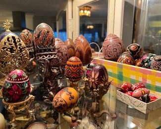 Hand painted Vintage international Eggs 