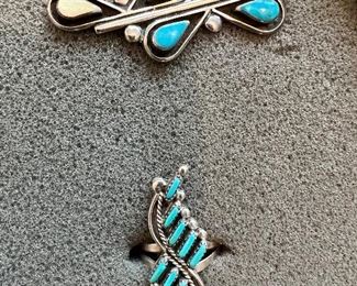 Vintage Turquoise & Sterling Rings 