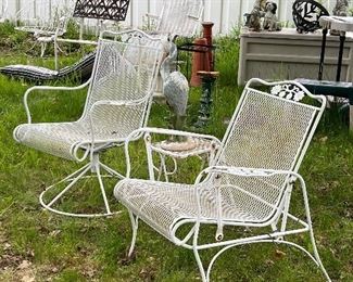 Vintage Woodard Glider Chair & Bounce Chair