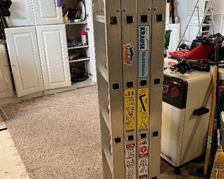 Many ladders including this Krause Folding Ladder