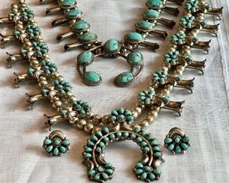 Vintage Squash Blossom Necklaces 