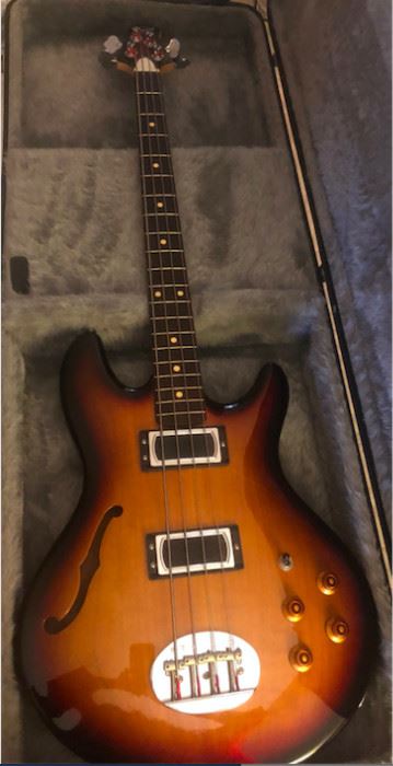 Lakland Sky Bass in original hard shell case. Micheal Tobias design