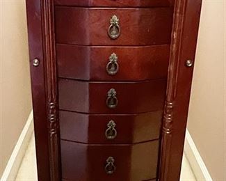 Solid wood jewelry cabinet