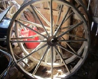 Vintage wooden wheels