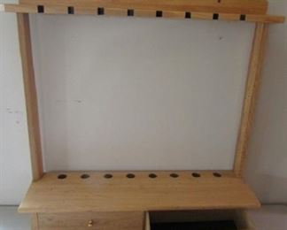 Handmade Fishing Rod Holder-Rack with drawers.