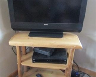 TV's and handmade TV Stand/Cabinet