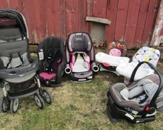 Car Seats, Strollers and lots of Toys.