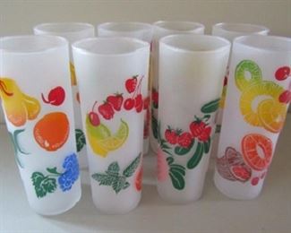 1950s style frosted glasses