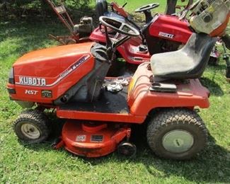 Riding mower, as is, needs battery and a tune-up.
