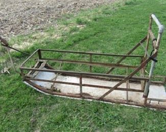 solid metal sled with hitch for 4-wheeler