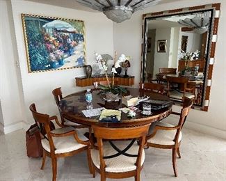 Table with chairs and extra leaf marked $2500