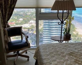 Office chair and lamp table