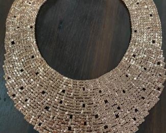 Back of crystal bib necklace 