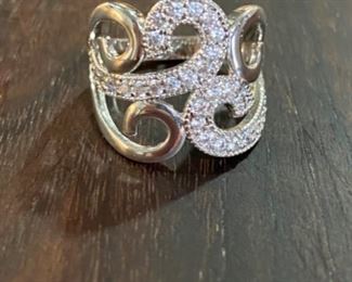 Sterling swirl ring $14
