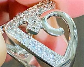 Sterling swirl ring $14