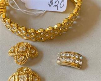 Beautiful Nolan Miller Celtic inspired hinged bracelet, $20. Matching earrings. 