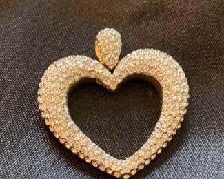 Pavé heart pendant, $12