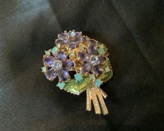 Nolan Miller Flower Bouquet Brooch $42