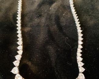 Heart shaped rhinestone necklace. Bridal and prom perfect!