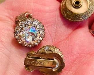 Weiss necklace and clip earrings 