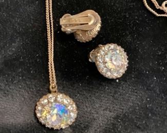 Weiss necklace and clip earrings 