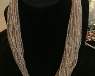 Seed bead multi-strand necklace $14