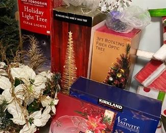 Multiple lighted trees of all sizes!