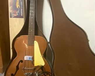 Vintage Kay Acoustic Guitar with DeArmond "monkey on a stick" pickup