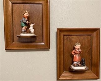 Vintage Napco figurines in custom frames