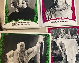 Vintage ghoulish trading cards
