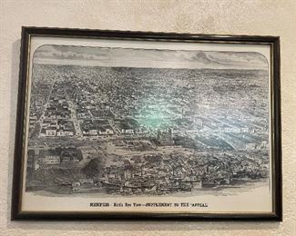 Vintage commercial appeal, framed pic of old Memphis 