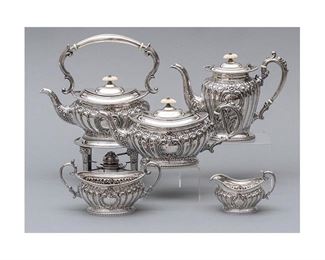 Victorian Silver Plate Coffee Tea Service