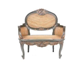 Louis XV-style Cane Settee