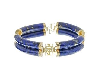 Lapiz Lazuli 14k Gold Bracelet