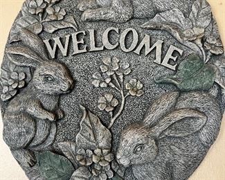 Welcome Rabbit Plaque