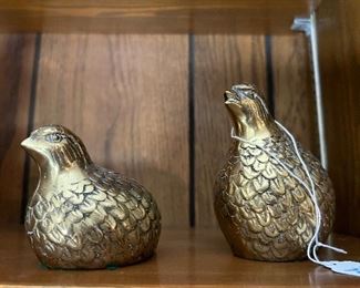 Brass sitting dove (pair)