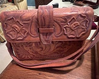 Leather tooled purse