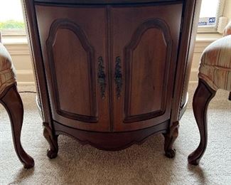 Solid wood round end table