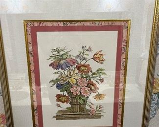 Floral framed picture