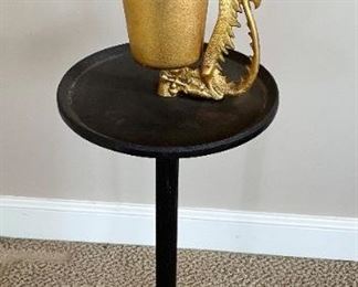 Antique stand and dragon ashtray