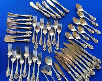 Sterling silver set by Wallace "Grande Baroque"