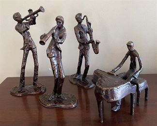 Metal musician sculptures