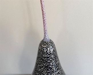 Hand-blown art glass pear (signed)