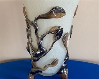 Art glass vase signed by Mihai Topescu, Romania