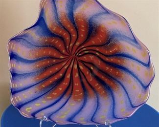 Hand blown plate/bowl by Mihai Topescu