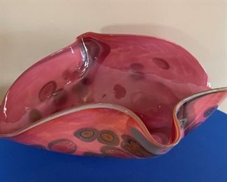 Hand blown bowl (signed)