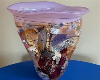 Jim Gerletti signed glass vase