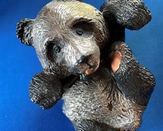 Silver Panda Bear statue by D'Argenti
