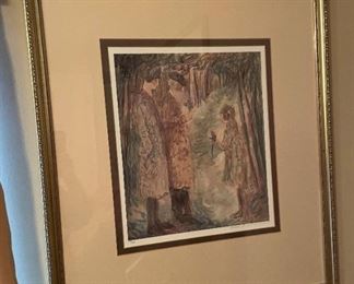 Signed serigraph by Barbara Wood