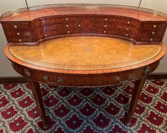 Maitland Smith writing desk with leather inlay top